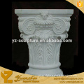 Outdoor Garden White Marble Pedestal for sale